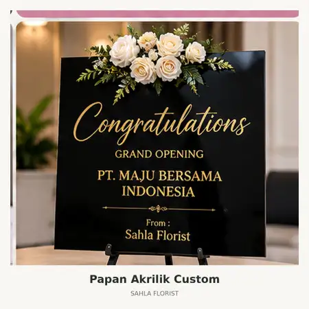Papan Bunga Akrilik Tunjungan Plaza